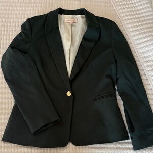 Women’s Philosophy Blazer: Forest Green, One-Button – Size Large – Fully Lined